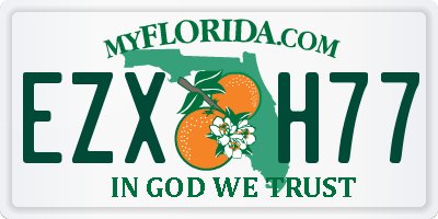 FL license plate EZXH77