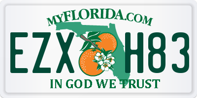 FL license plate EZXH83