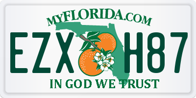 FL license plate EZXH87