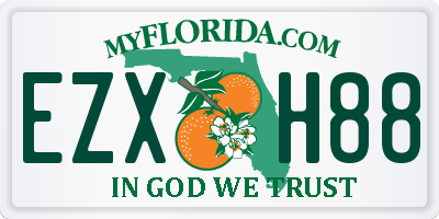 FL license plate EZXH88