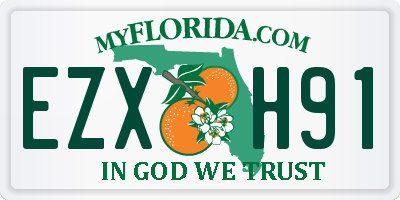 FL license plate EZXH91