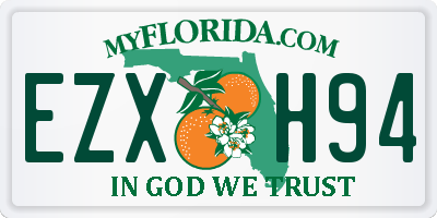 FL license plate EZXH94