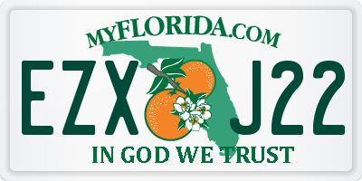 FL license plate EZXJ22