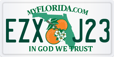 FL license plate EZXJ23