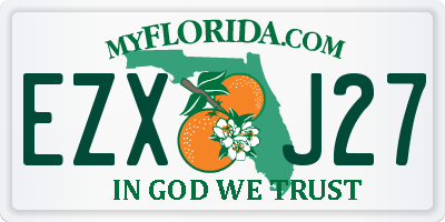 FL license plate EZXJ27