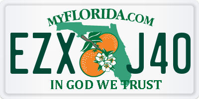 FL license plate EZXJ40