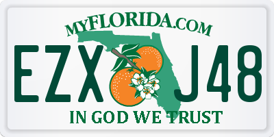 FL license plate EZXJ48