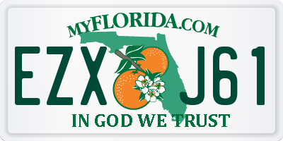 FL license plate EZXJ61