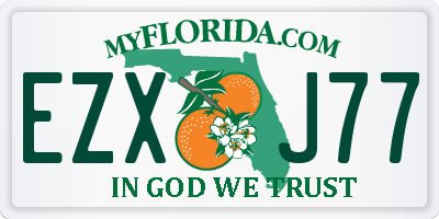 FL license plate EZXJ77