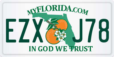 FL license plate EZXJ78