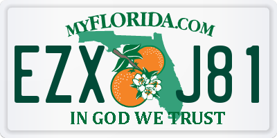 FL license plate EZXJ81