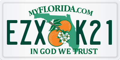 FL license plate EZXK21