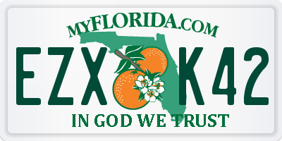 FL license plate EZXK42