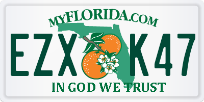 FL license plate EZXK47