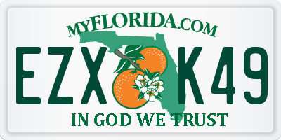 FL license plate EZXK49