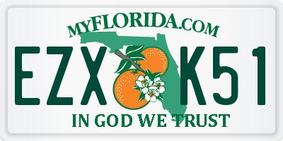 FL license plate EZXK51