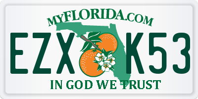 FL license plate EZXK53