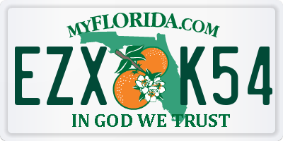 FL license plate EZXK54