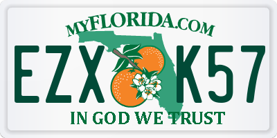 FL license plate EZXK57