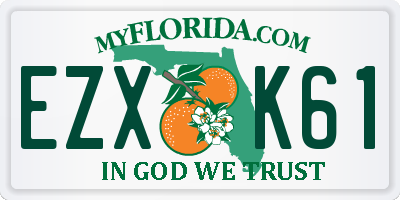 FL license plate EZXK61