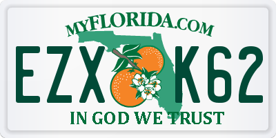 FL license plate EZXK62