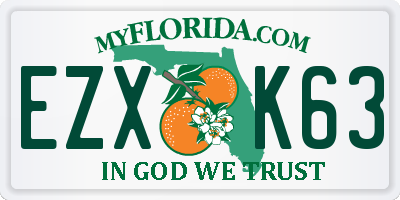 FL license plate EZXK63