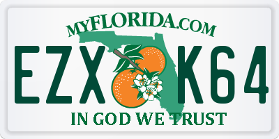 FL license plate EZXK64