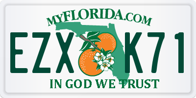 FL license plate EZXK71