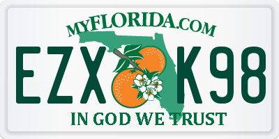 FL license plate EZXK98