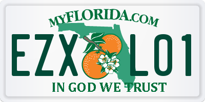 FL license plate EZXL01