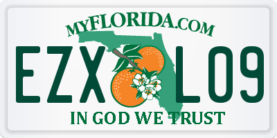 FL license plate EZXL09