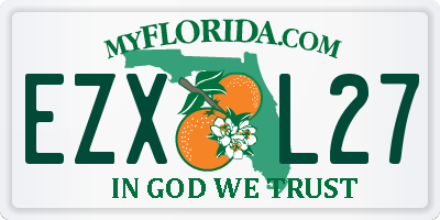 FL license plate EZXL27