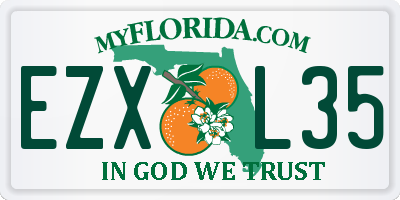 FL license plate EZXL35