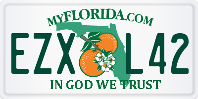 FL license plate EZXL42