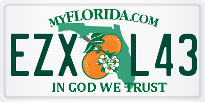 FL license plate EZXL43