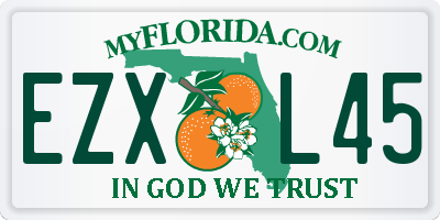 FL license plate EZXL45