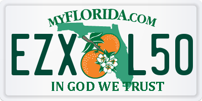 FL license plate EZXL50