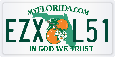 FL license plate EZXL51