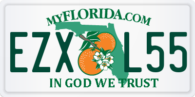 FL license plate EZXL55