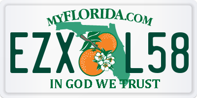 FL license plate EZXL58