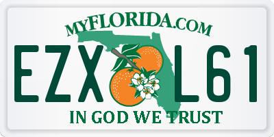 FL license plate EZXL61