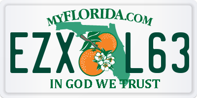 FL license plate EZXL63