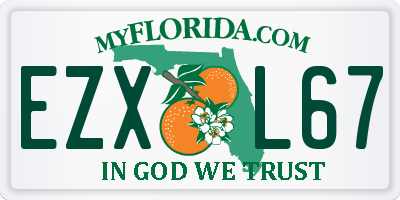 FL license plate EZXL67