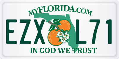 FL license plate EZXL71