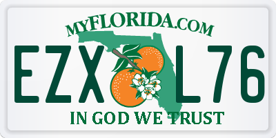 FL license plate EZXL76