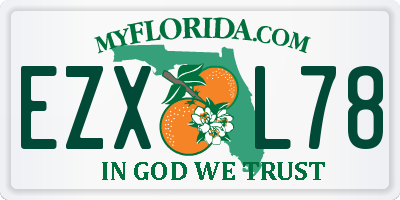 FL license plate EZXL78