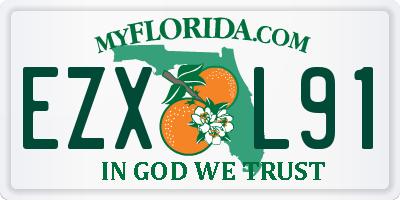 FL license plate EZXL91