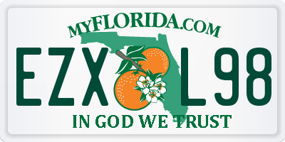 FL license plate EZXL98