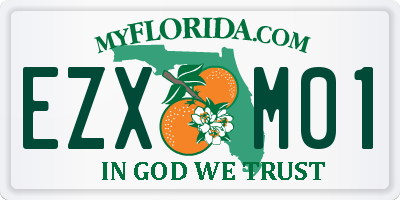 FL license plate EZXM01