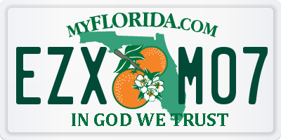 FL license plate EZXM07